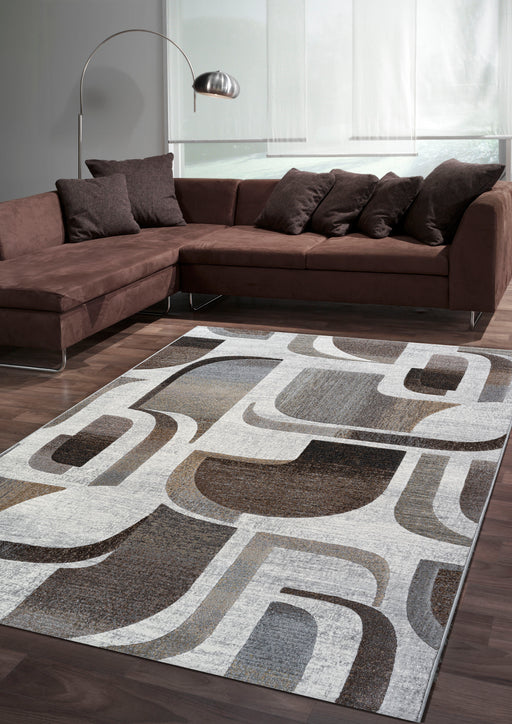 Abstract Curves Design Argentum Rug-Rugs Direct