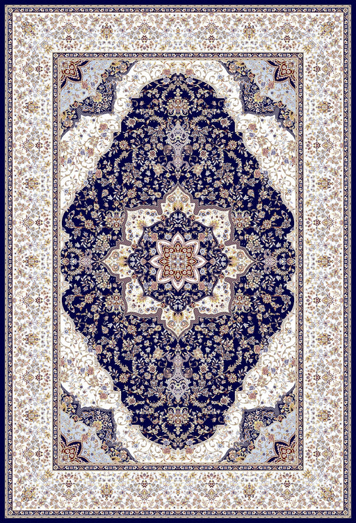 Anahita Collection Rug - Noble Medallion in Navy- Rugs Direct 