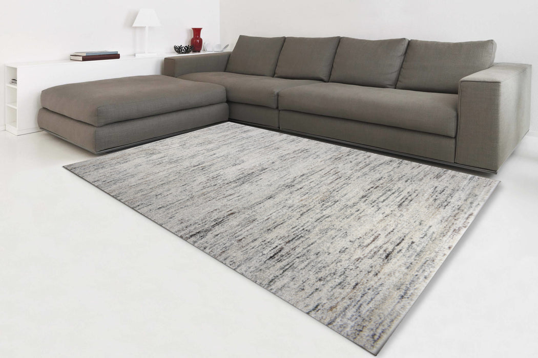 Neutral Tones Grey and Beige Textured Mehari Rug-Rugs Direct