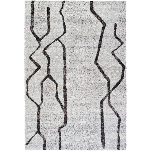 Modern Abstract Line Mehari Shaggy Rug- Rugs Direct