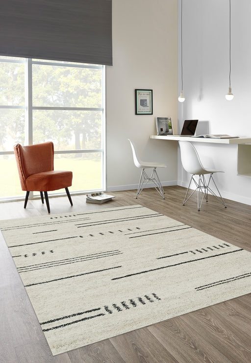 Minimalist Line Pattern Mehari Rug Size: 160 x 230cm-Rugs Direct