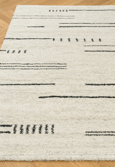 Minimalist Line Pattern Mehari Rug Size: 160 x 230cm-Rugs Direct