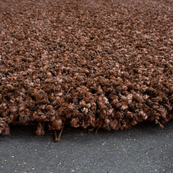 Twilight Shaggy Mocha Brown Colour Rug-Rugs Direct