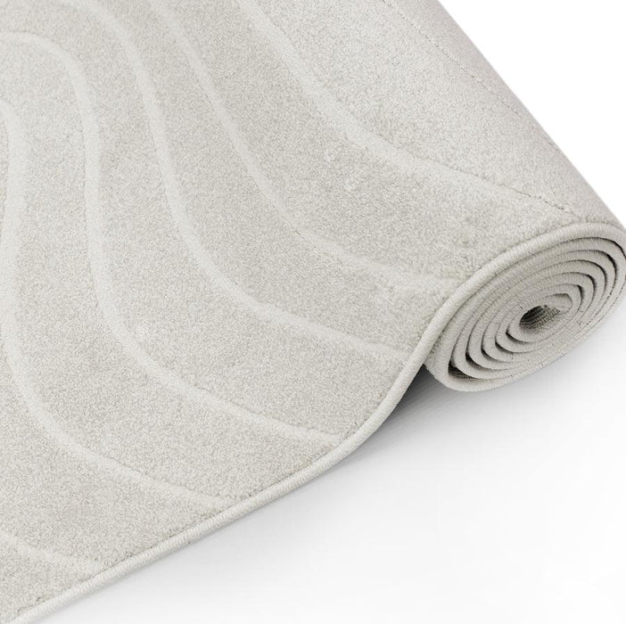 Contemporary Wavy Design Textured Trentino Rug Size: 160 x 230cm- Rugs Direct