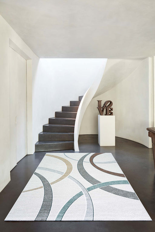 Contemporary Circle Pattern Valentino Rug Size: 160 x 230cm-Rugs Direct