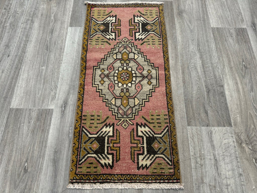 Vintage Hand Knotted Anatolian Turkish Rug Size: 96 x 45cm- Rugs Direct