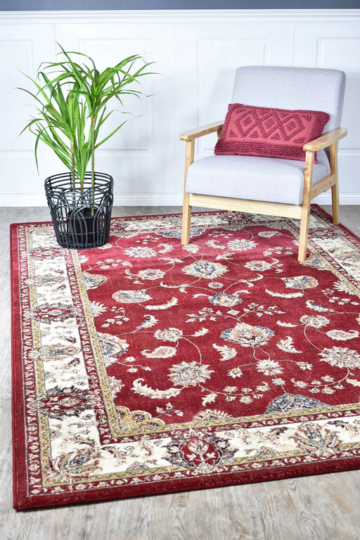 Red Turkish Choubi Design Rug - Rugs Direct