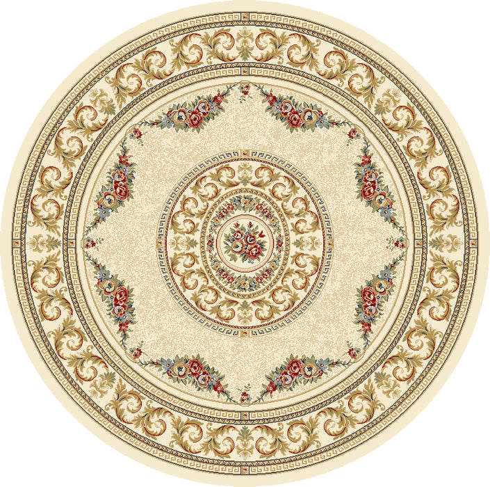 Traditional Design Da Vinci Round Rug Size: 240 x 240cm- Rugs Direct