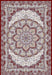 Anahita Collection Rug - Regal Floral Medallion in Cream and Burgundy- Rugs Direct 