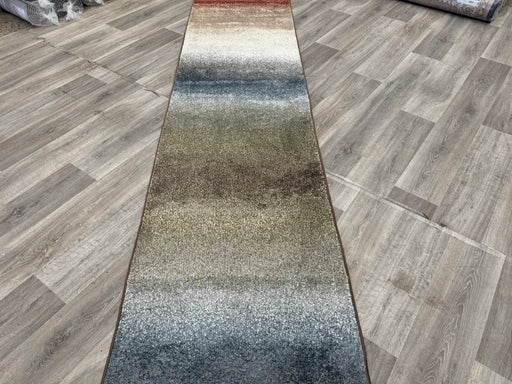 Kimya Collection Gradient Earth Tone Rug with Warm Rust and Soft Green Hues – HALLWAY RUNNER 800CM WIDE X CUT TO ORDER- Rugs Direct 