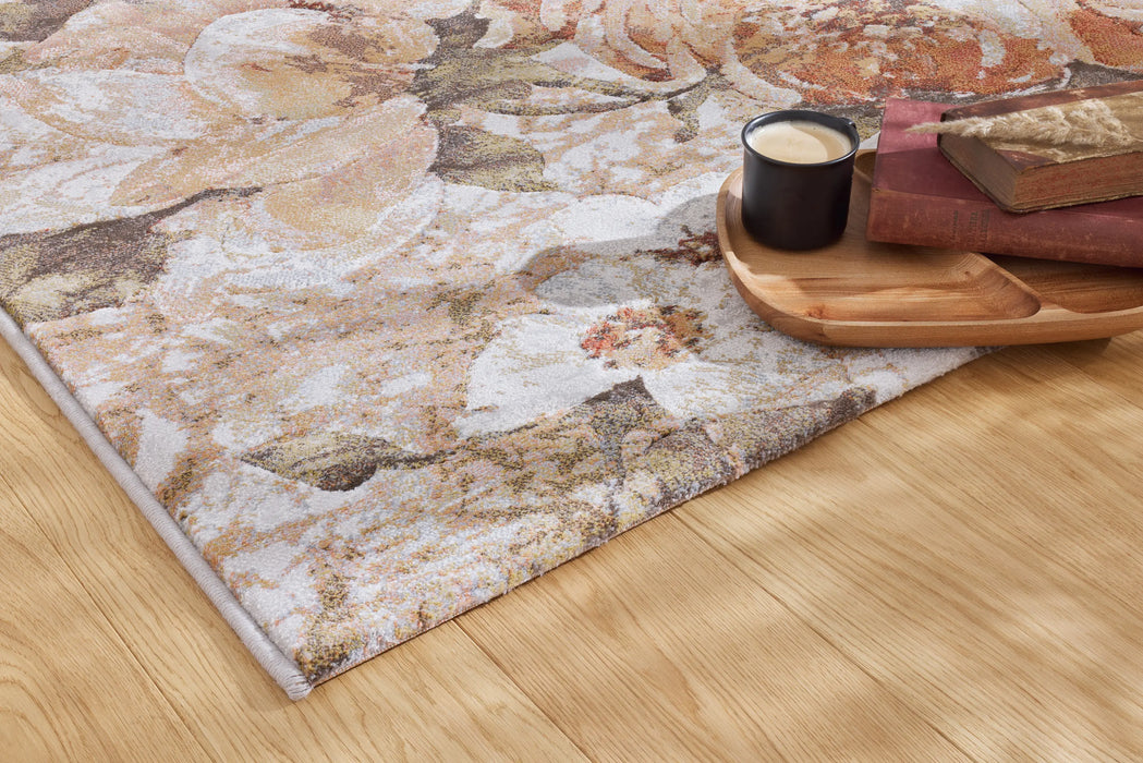 Mastercraft Floral Argentum Rug- Rugs Direct