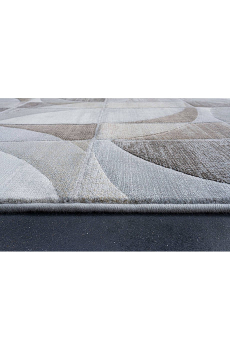 Modern Geometric Design Argentum Rug Size: 200 x 290cm-Rugs Direct