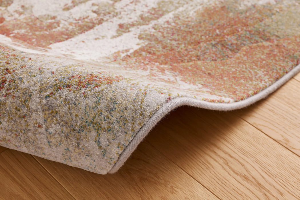 Distressed Canvas Argentum Rug-Rugs Direct