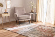 Distressed Canvas Argentum Rug-Rugs Direct