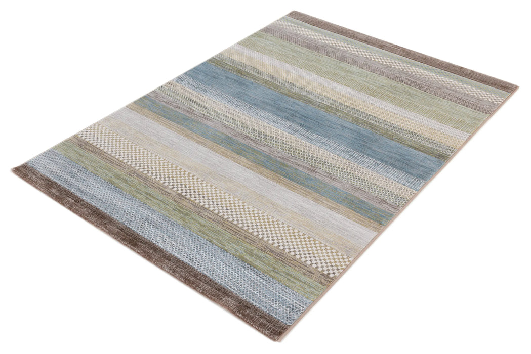 Multi-Tone Stripes Design Argentum Rug