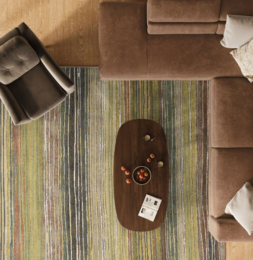 Modern Earthy Stripes Design Argentum Rug- Rugs Direct