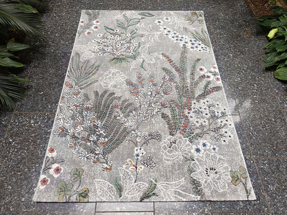 Botanical Garden Design Argentum Rug Size: 200 x 290cm- Rugs Direct