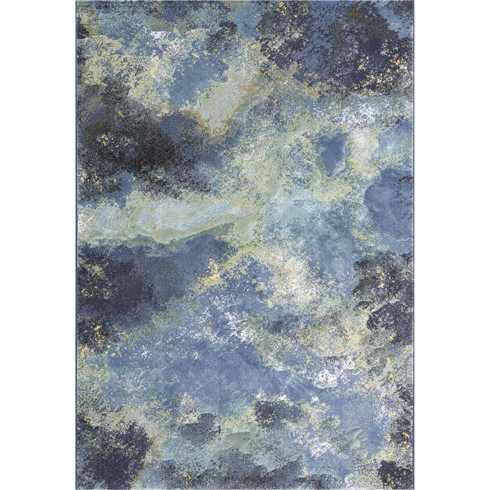 Oceanic Waves Abstract Argentum Rug Size: 200 x 290cm- Rugs Direct