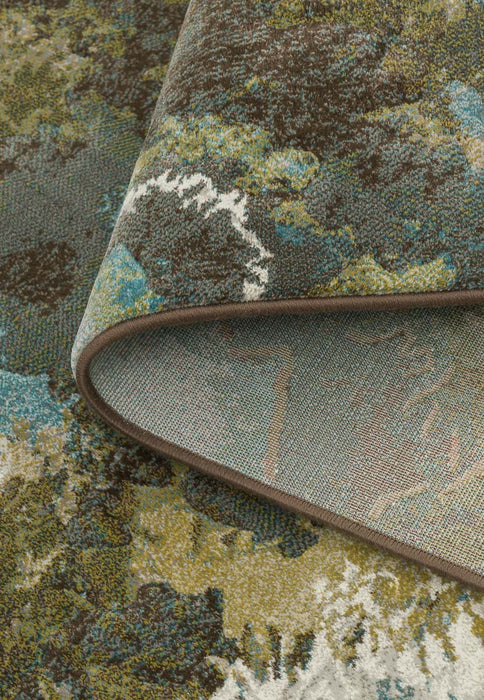 Abstract Floral Dream Argentum Rug- Rugs Direct