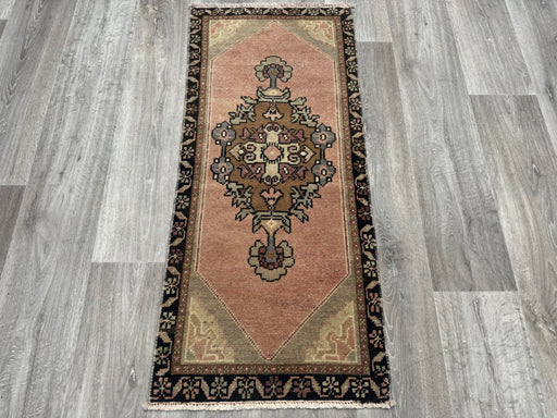 Vintage Hand Knotted Anatolian Turkish Rug Size: 115 x 51cm- Rugs Direct 