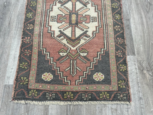 Vintage Hand Knotted Anatolian Turkish Rug Size: 85 x 52cm- Rugs Direct