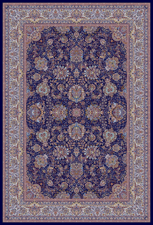 Anahita Collection Rug - Royal Medallion in Navy- Rugs Direct