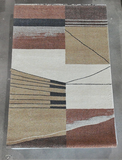 Modern Abstract Pattern Mehari Shaggy Rug (23375-6787) Size: 200 x 290cm- Rugs Direct