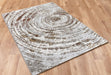 Rustic Swirl Pattern Platinum Rug- Rugs Direct