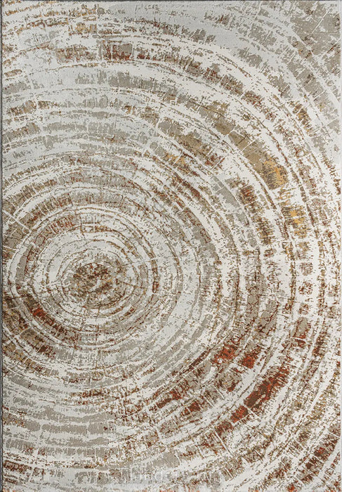 Rustic Swirl Pattern Platinum Rug- Rugs Direct