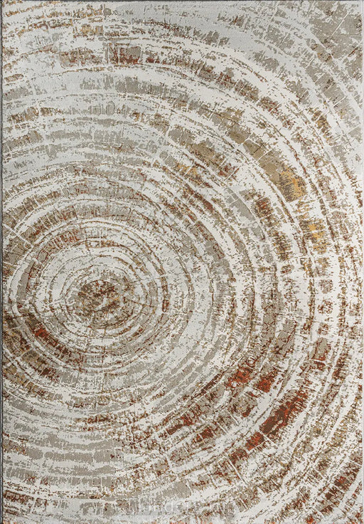 Rustic Swirl Pattern Platinum Rug- Rugs Direct