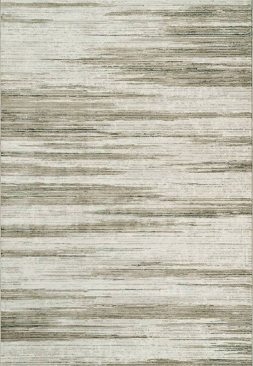 Contemporary Taupe and Gray Stripes Platinum Rug- Rugs Direct