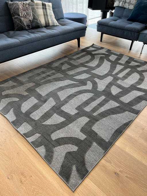 Elegant Curved Line Tweed Rug - Rugs Direct