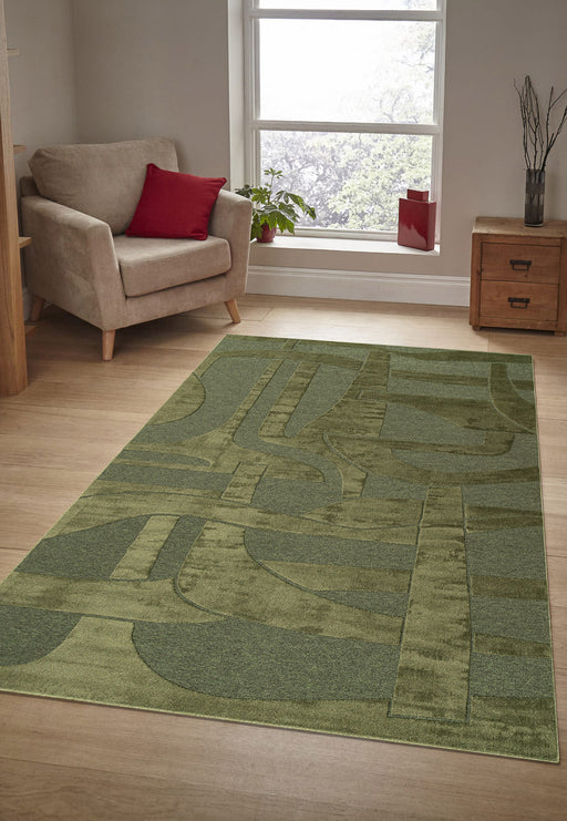 Abstract Lines Textured Tweed Rug (935004-4141)- Rugs Direct