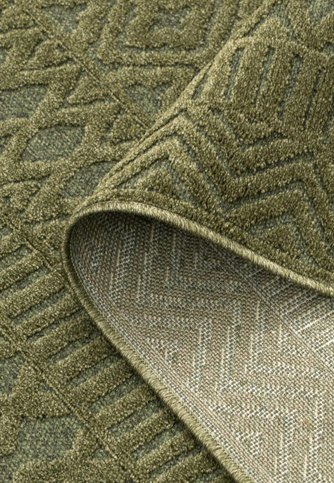 Modern Green Textured Tweed Rug- Rugs Direct