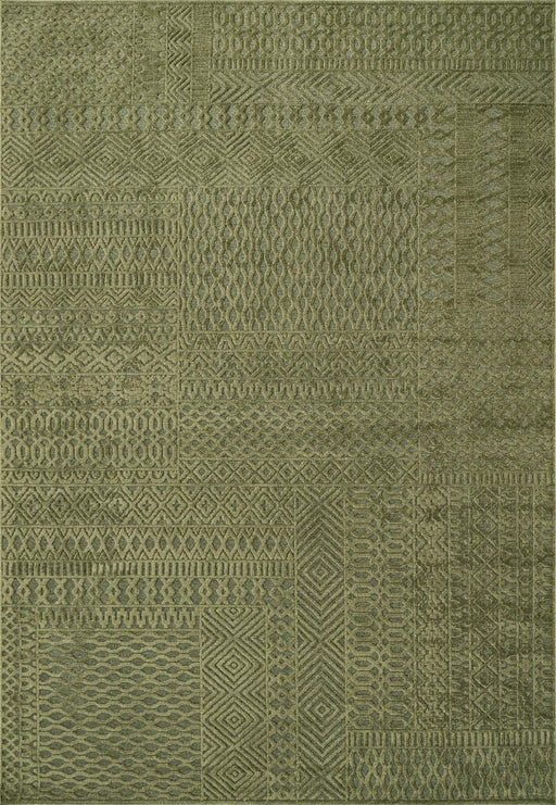 Modern Green Textured Tweed Rug- Rugs Direct