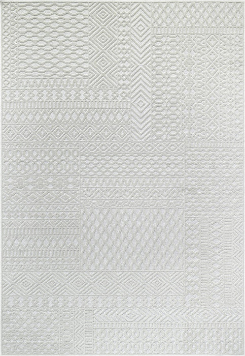 Modern Cream Textured Tweed Rug-Rugs Direct