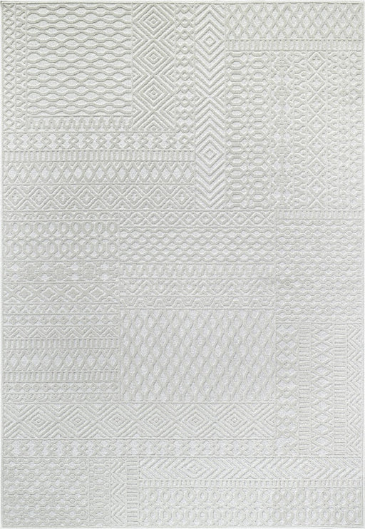 Modern Cream Textured Tweed Rug-Rugs Direct