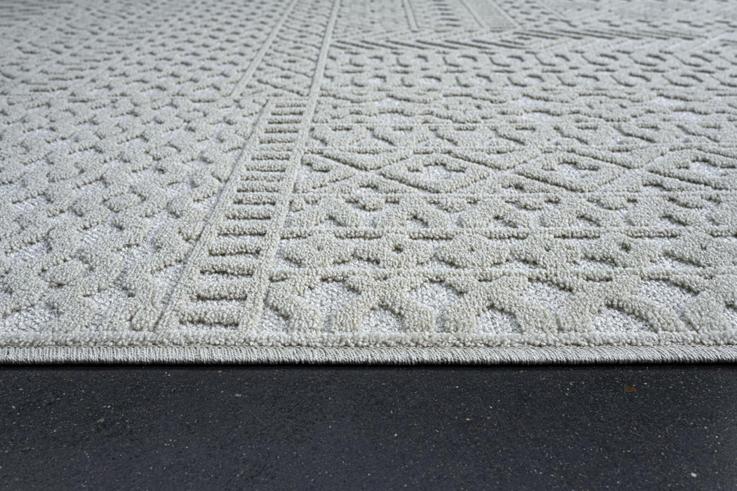 Modern Cream Textured Tweed Rug-Rugs Direct