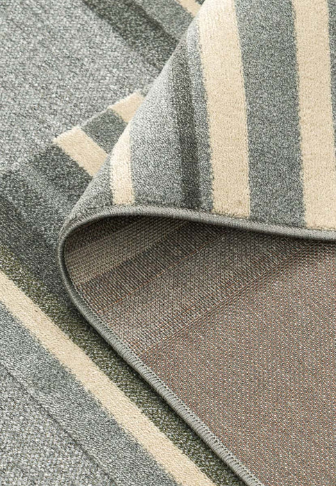 Contemporary Grey Striped Tweed Rug- Rugs Direct