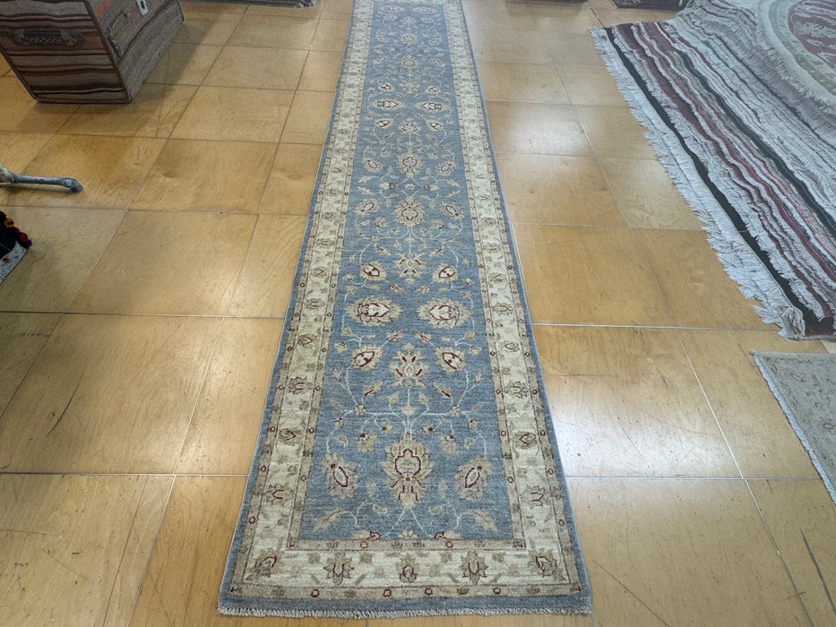 Afghan Hand Knotted Choubi Hallway Runner Size: 380 x 79cm- Rugs Direct