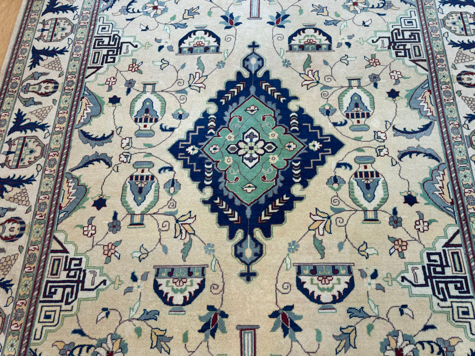 Afghan Hand Knotted Roshnai Merino Wool Rug Size: 198cm x 318cm