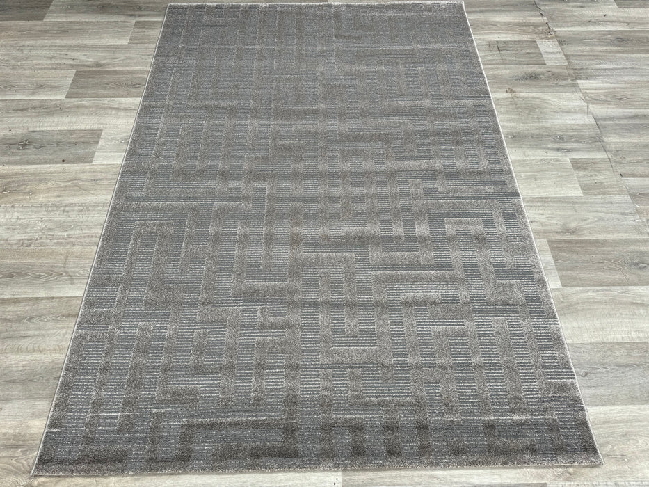 Contemporary Maze Design Textured Trentino Rug