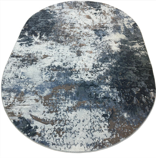 Contemporary Design Argentum Oval Rug Size: 160 x 230cm- Rugs Direct Nz