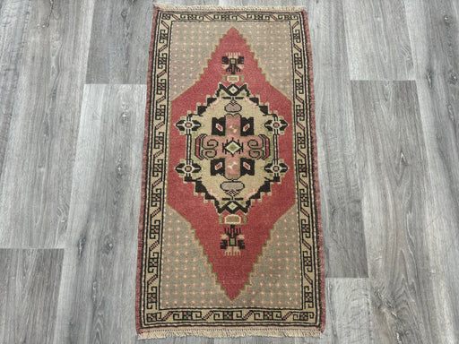 Vintage Hand Knotted Anatolian Turkish Rug Size: 93 x 49cm- Rugs Direct 