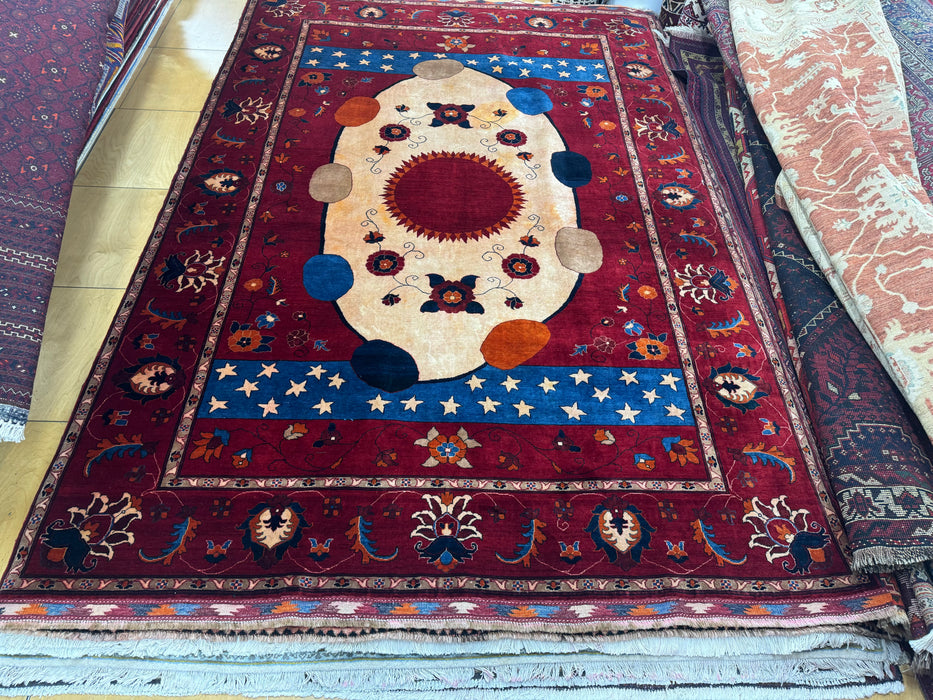 Hand Knotted Afghan Belgique Rug Size: 200 x 306cm- Rugs Direct 