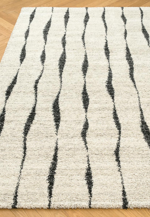 Modern Striped Abstract Mehari Rug Size: 160 x 230cm- Rugs Direct 