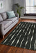 Modern Striped Abstract Mehari Rug Size: 160 x 230cm- Rugs Direct 