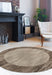 Mehari Border Design Round Shaggy Rug- Rugs Direct Nz