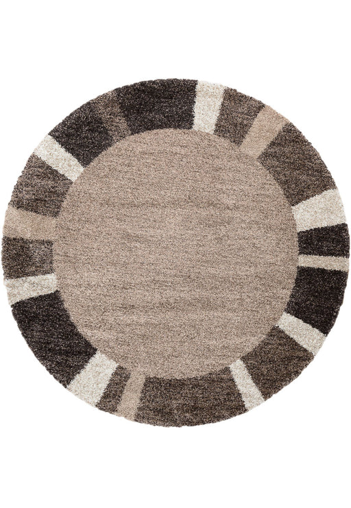 Mehari Round Shaggy Rug Size: 240x240cm- Rugs Direct