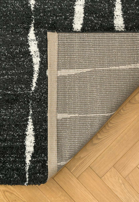 Modern Striped Abstract Mehari Rug Size: 160 x 230cm- Rugs Direct 